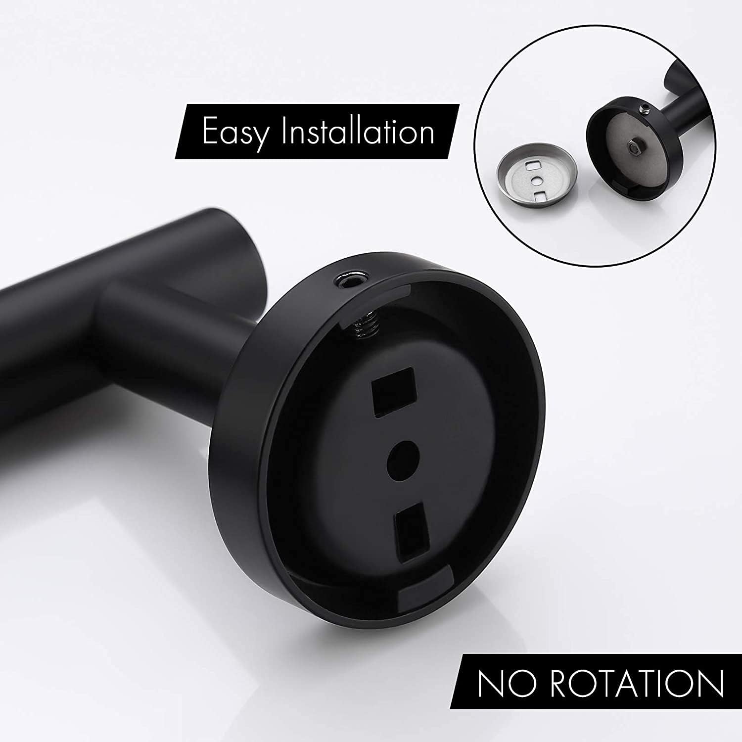 KES 23.6 Inches Matte Black Towel Bar for Bathroom Kitchen Hand Towel Holder Dish Cloths Hanger SUS304 Stainless Steel RUSTPROOF Wall Mount , A2000S60-BK - - 