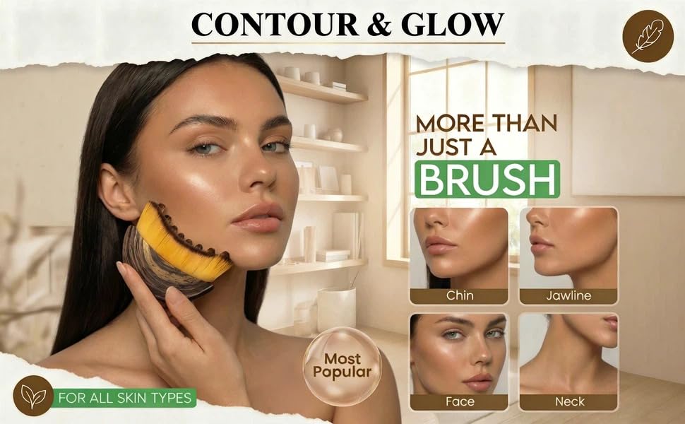 Image of Diamo Care New Lymphatic Contour Face Brush 1 PCS | Facial Massager for Jawline, Chin & Neck culpting, Drainage, Puffiness Reduction & Smoother Skin
