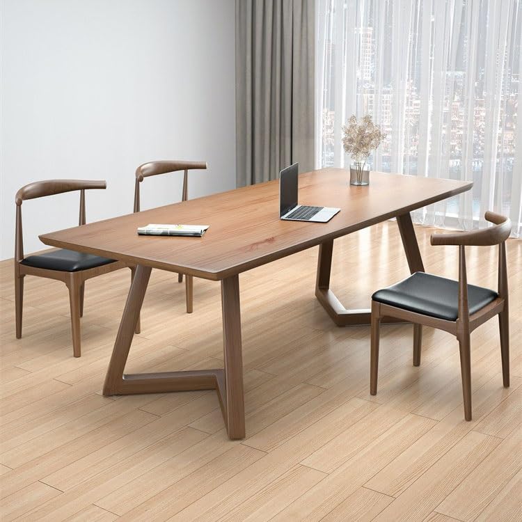 Schreibtisch Massivholz-Wohnzimmer, großer Schreibtisch, Büro-Schreibtisch, Heim- und Arbeitszimmer, Doppel-Studientisch, Firmenbüro, Langer Tisch, Werkbank Büro Desk(140 * 70 * 75cm)