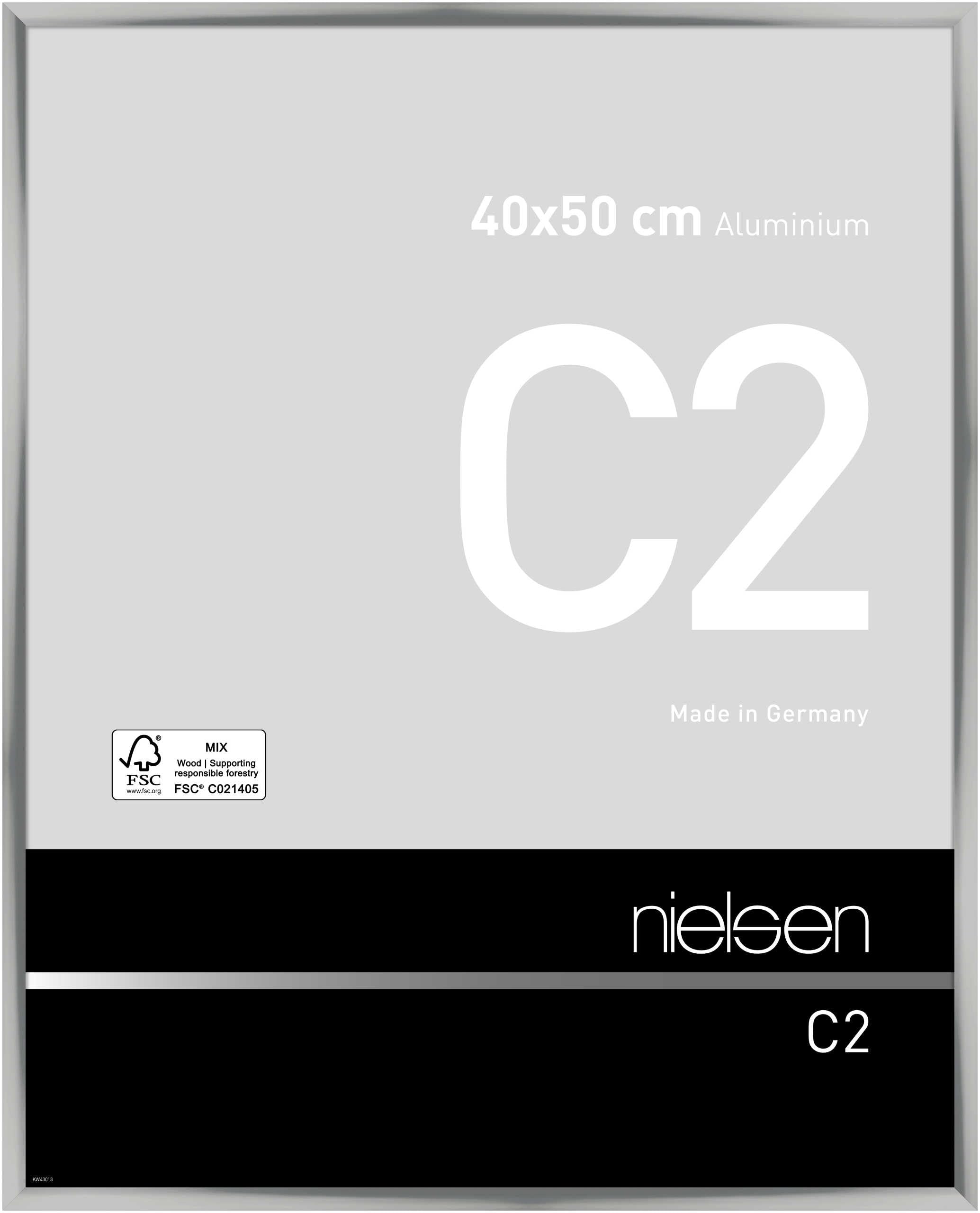 nielsen aluminium picture frame C2, 40x50 cm, silver