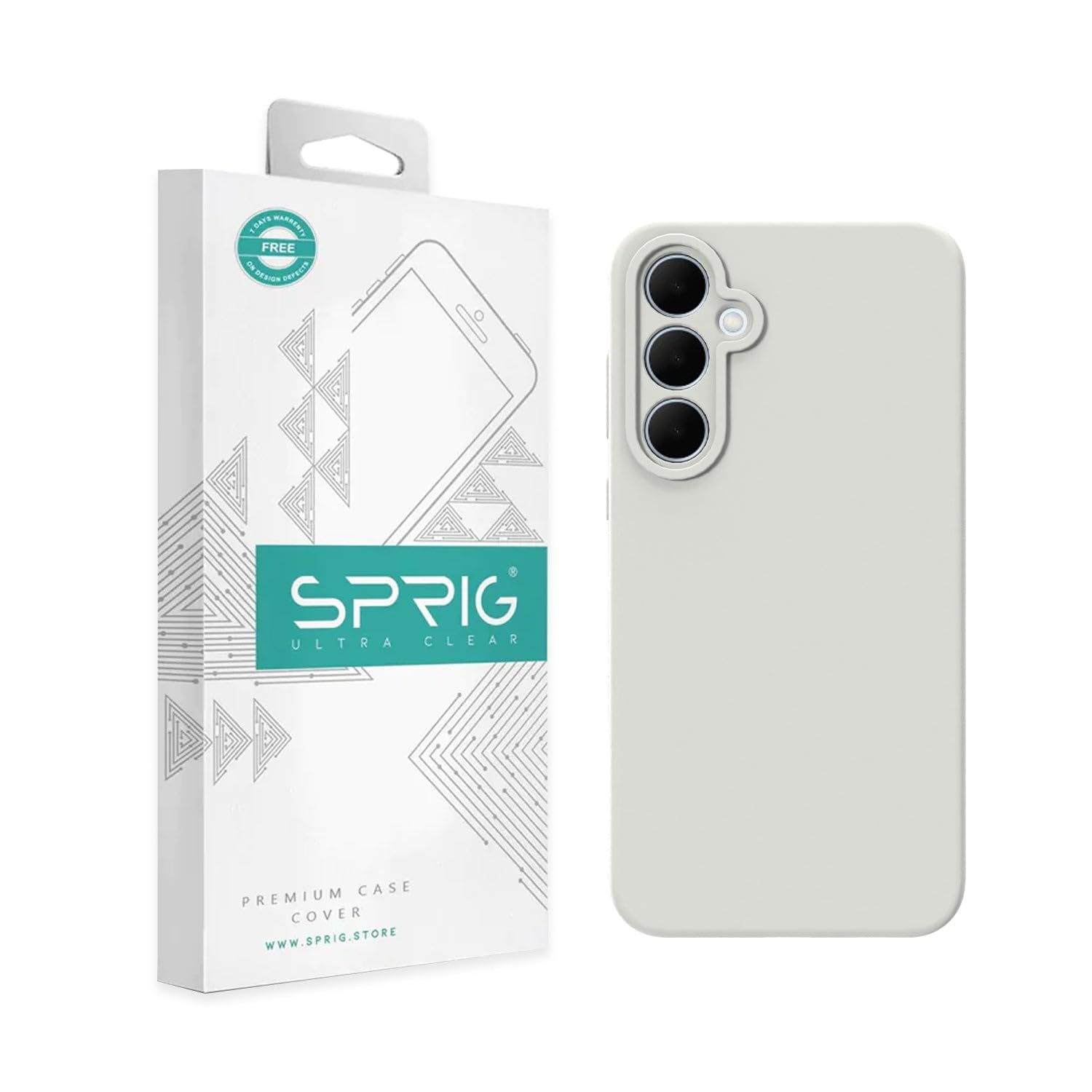 SPRIG Liquid Silicon Back Cover/Back Case for Samsung Galaxy A55 (Light Grey) (B0D86P66YB) Amazon Price History, Amazon Price Tracker