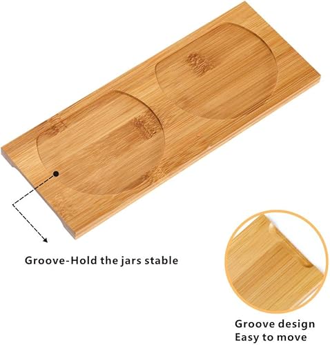 Miniatura 6 de Lucky Goddness Azucarero de cerámica con tapas y cucharas, contenedor de condimentos de porcelana, tarro de especias, salero para cocina