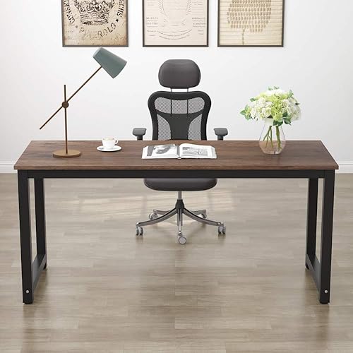 Miniatura 2 de Tribesigns - Escritorio para computadora, escritorio de oficina grande de 63 pulgadas, mesa de estudio, estación de trabajo para oficina en casa,