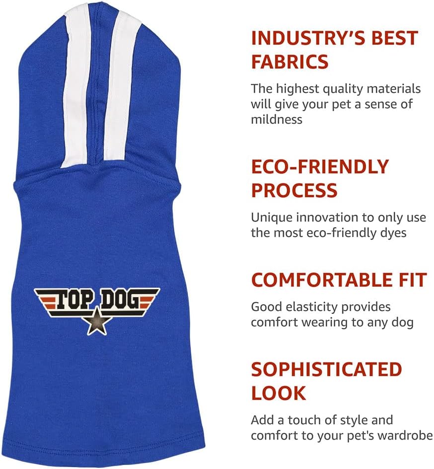 Top Design Dog Shirt with Hoodie - Creative Dog Hoodie - Graphic Dog Clothing - Pink White, L