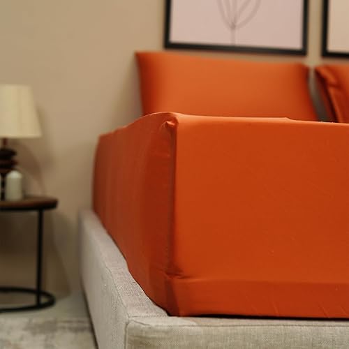 Miniatura 6 de EARTHY THREADS Sábanas King  Juego de sábanas refrescantes de eucalipto Tencel tamaño King  Bolsillo profundo de hasta 16 pulgadas, sábanas