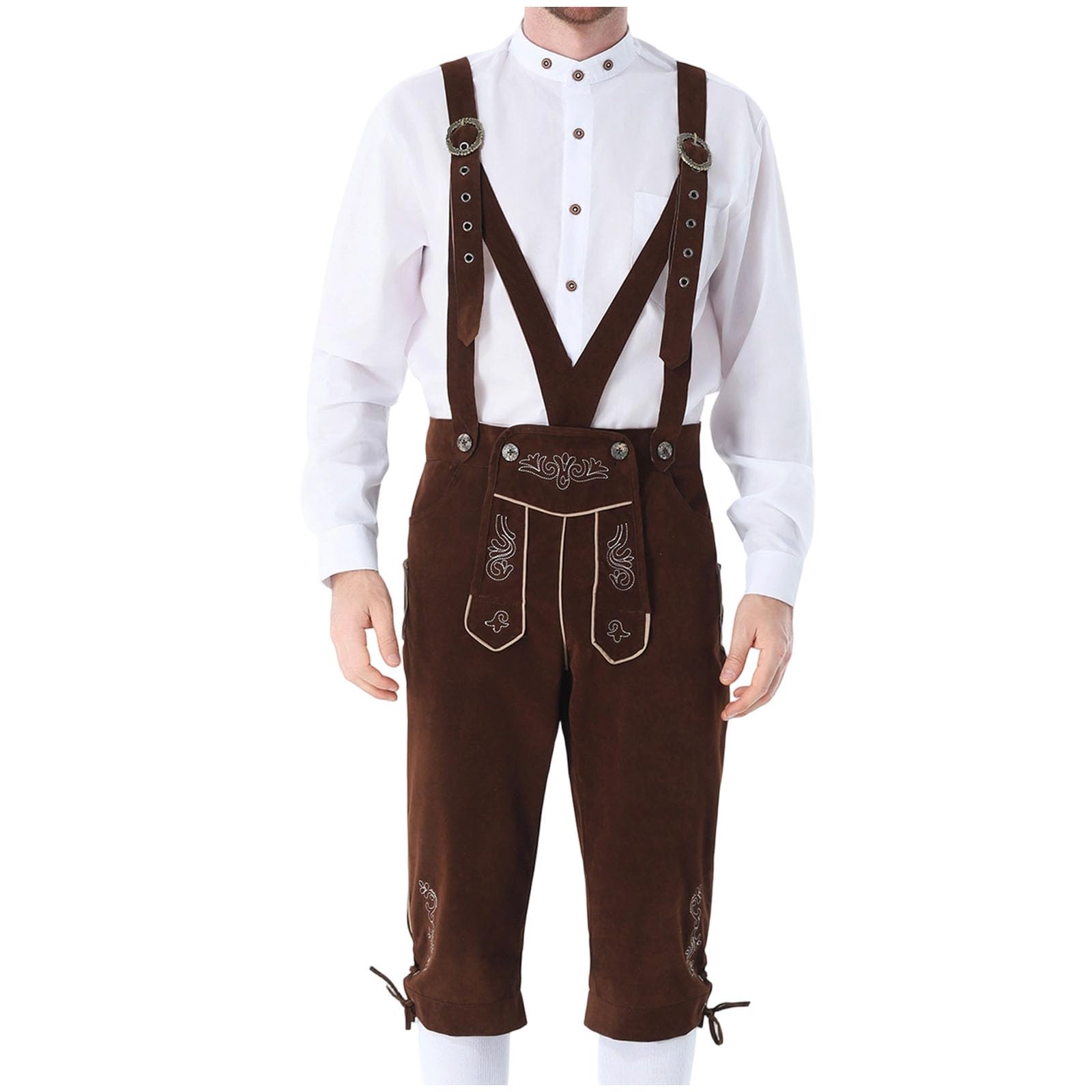 Oktoberfest Herren Outfit, traditionelle bayerische Hosenträgerhose für Erwachsene, Trachtenoptik mit stabiler Verarbeitung, perfekt für Herbstfestveranstaltungen, Festparaden und Cosplay-Anlässe