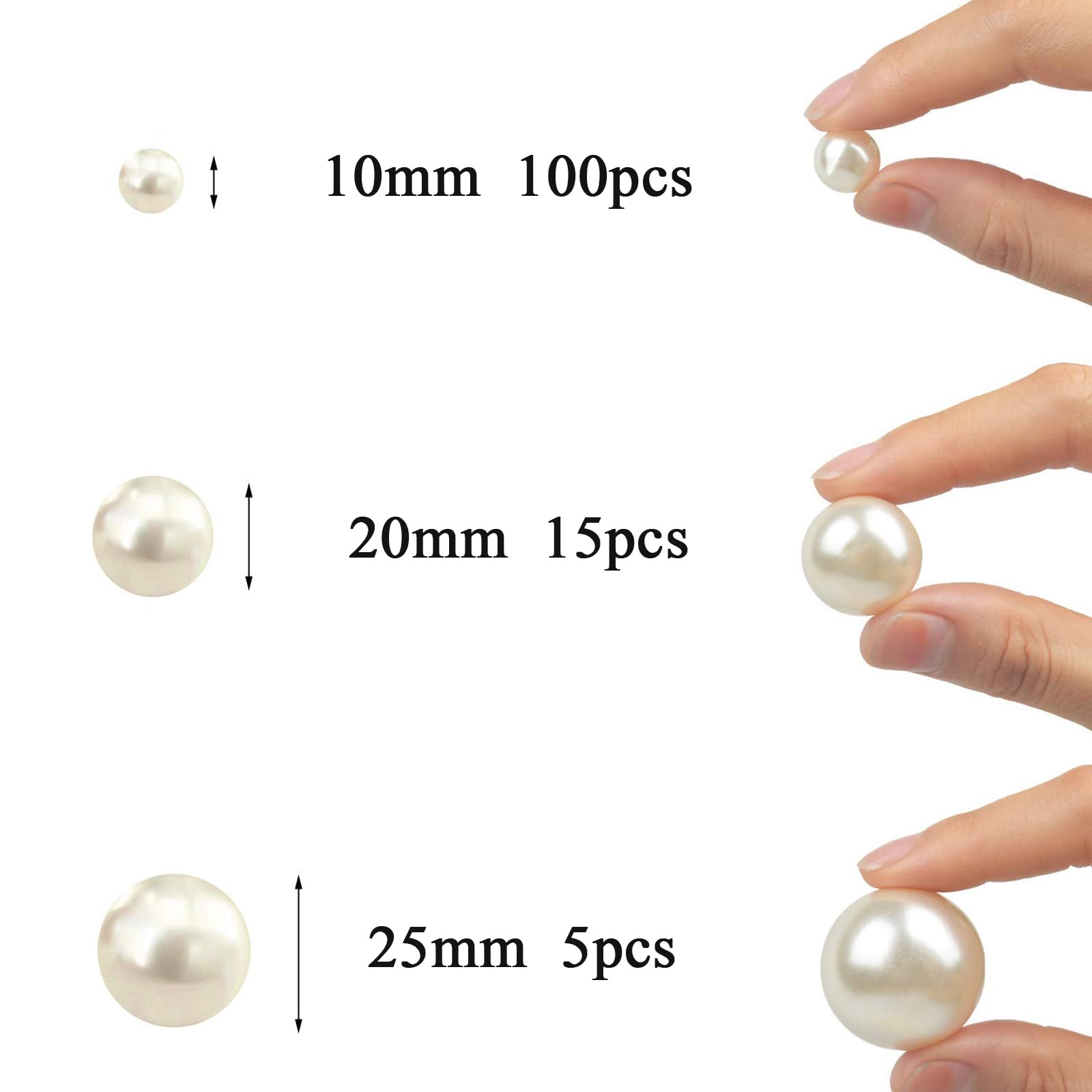 Junkin - 500 Perle Finte Lucide Per Vasi - Senza Foro, Dimensioni Miste 8/14/20 Mm - Oro - Per Riempimento, Decorazioni Feste, Matrimoni, Centrotavola