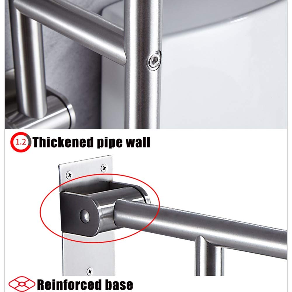 Maniglia di Sostegno Pieghevole a 90° per disabili Maniglia di Sostegno in Acciaio Inossidabile per Anziani nella Toilette e nel Bagno Supporti di Sicurezza Guide Antiscivolo 60 cm