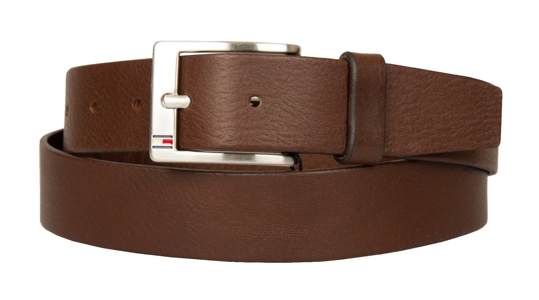 Tommy Hilfiger Men's leather belt article AM0AM01002 NEW ALY BELT 3.5 height cm. 3.5, 902 Testa di moro, 115