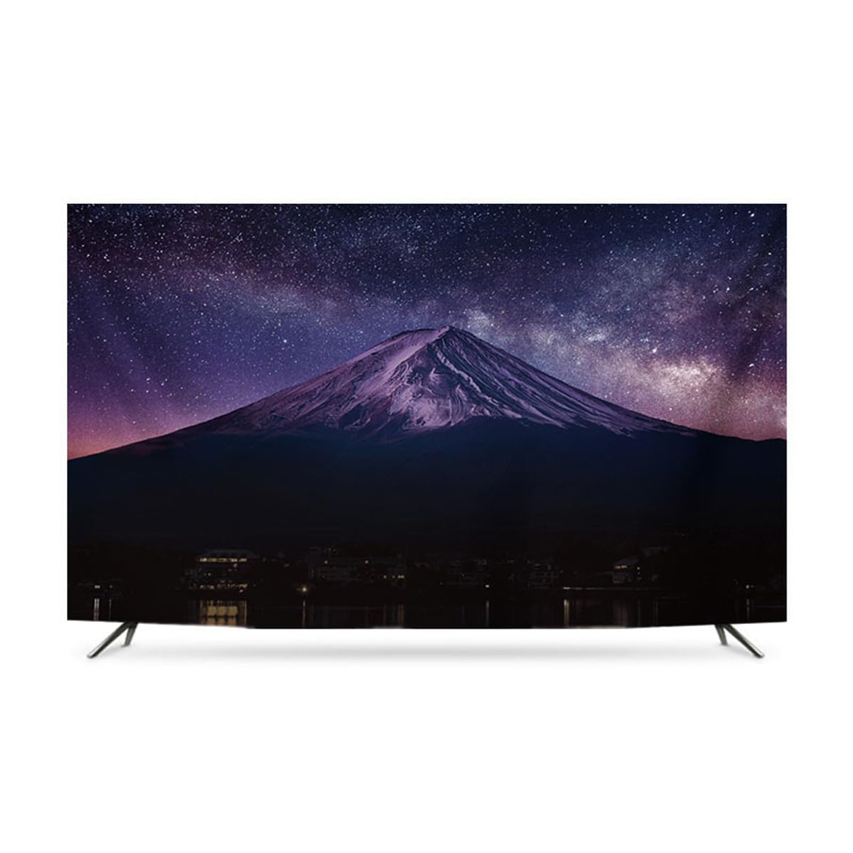 pokrowiec na telewizor, lekki luksusowy nadruk gwiaździste niebo 109.2 cm 152 cali naścienny wodoodporny pokrowiec ochronny (A, 152.4 cm)