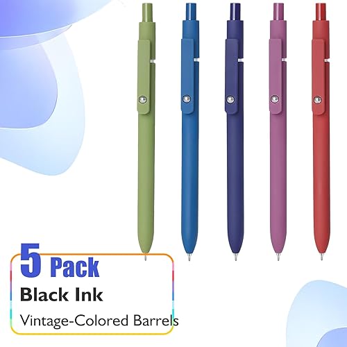 Miniatura 2 de Vanhench Bolígrafos de gel de tinta negra de 0.020 in para mujeres, accesorios de escritorio de oficina, bolígrafos de punta fina para tomar notas,