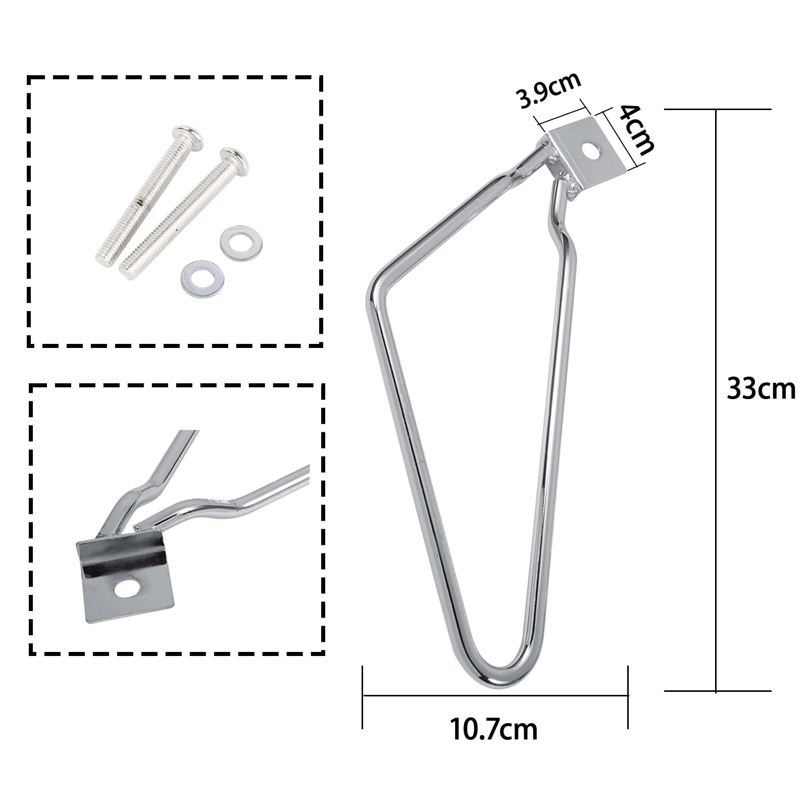 Supports De Sacoches Moto Pour Harley XL883 / 1200 HD1450/1584 - Paire Gauche/Droite Chromée Solide