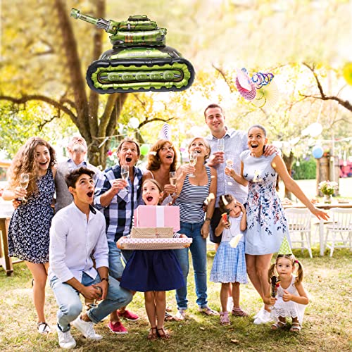 Luozzy 2 Pcs Army Tank Foil Balloons Birthday Missile Balloons For Truck Military Theme Birthday Party Decorations #TOP4