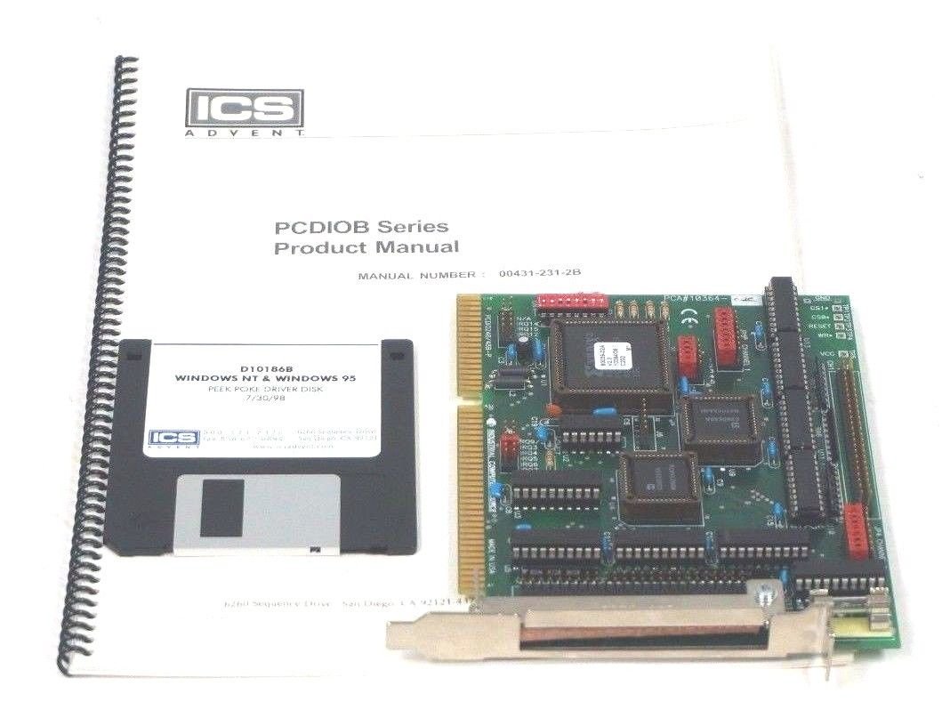 Industrial Computer Source PCDIO24B/48BP Interface Board W/Driver Disk