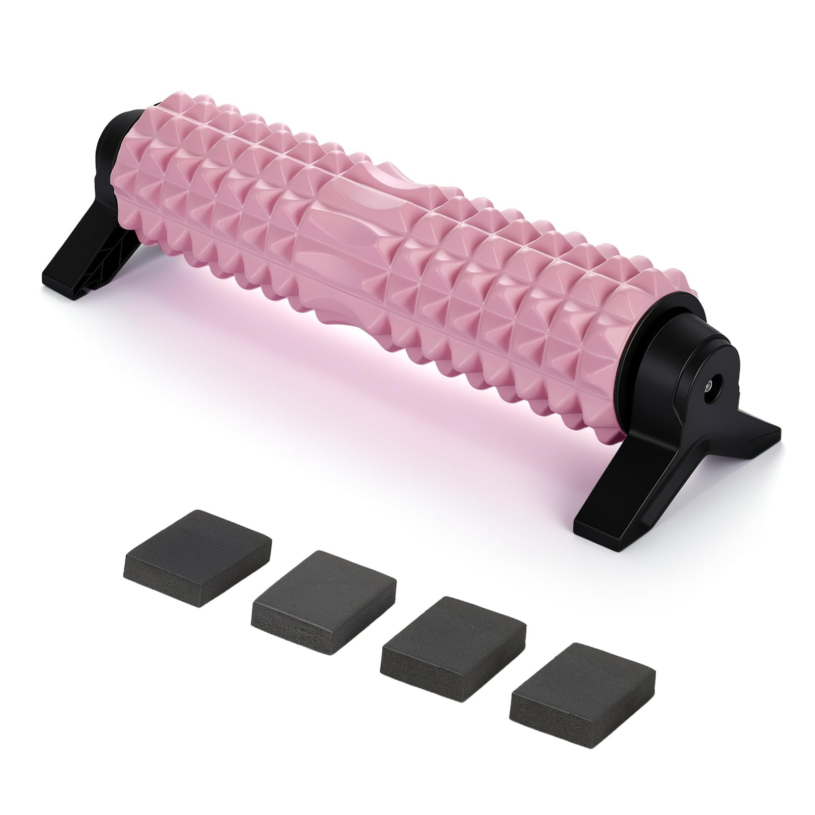 53cm Rullo in schiuma, Rullo Massaggio Muscolare fasciale con strutturato 3D, supporto per rilassamento muscolare Yoga Pilates, Foam Roller per schiena collo gambe (Rosa)