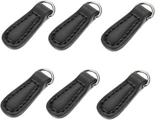 12 Pçs De Couro Com Zíper Puxador De Couro Preto Mochila Bolsa Mala Acessórios Com Zíper Etiquetas Puxador De Zíper Puxador De Couro Puxadores De Zíper Rolhas De Zíper De Couro