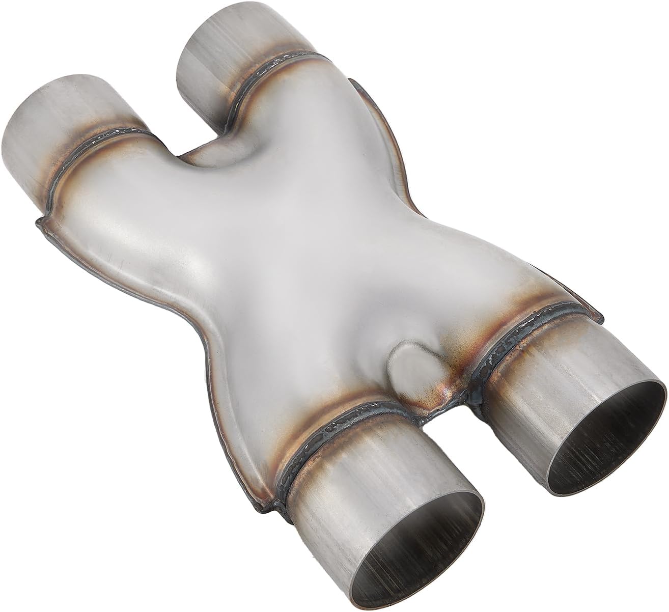 409 Stainless Steel Diesel 2.5''inlet/2.5''outlet Exhaust X-Pipe,Universal Crossover 2.5in X Pipe 12" Overall Length