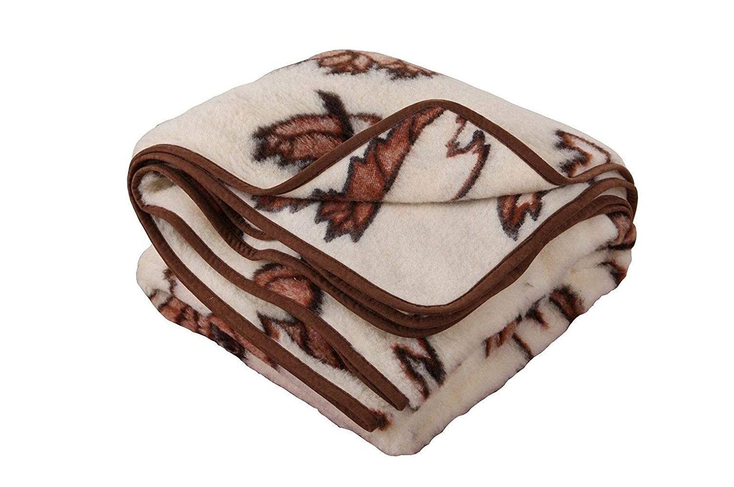 Merino Wool Bedding MERINO NATURAL WOOL BLANKET HALF LEAF WOOLMARKED (200 x 250 cm)