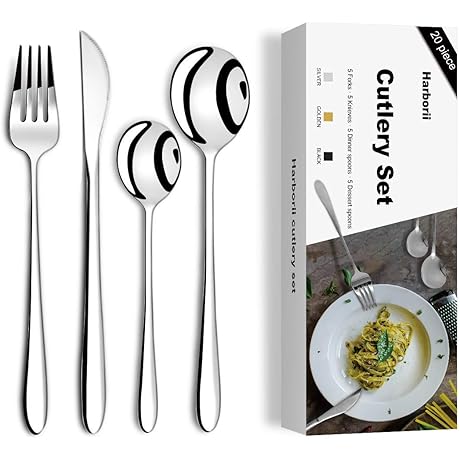 Korean Silverware Sets- 20-Piece Flatware Set
