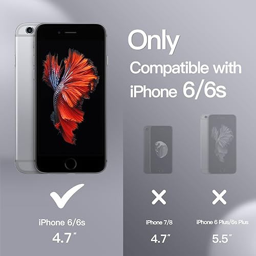 Miniatura 2 de JETech Funda de silicona para iPhone 6s6 de 4.7 pulgadas, funda protectora de cuerpo completo suave y sedosa a prueba de golpes con forro de