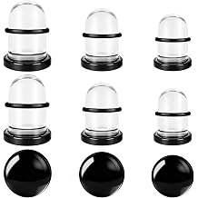 3-6Pcs Glass Ear Stretching Kit 1.6-21mm Plugs for Ears Gauges with O-Rings Single Flare Glass Gauge Stretching Kit Ear Expander Body Piercing Jewelry for Women Men