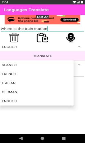 LANGUAGES TRANSLATE Text and Voice