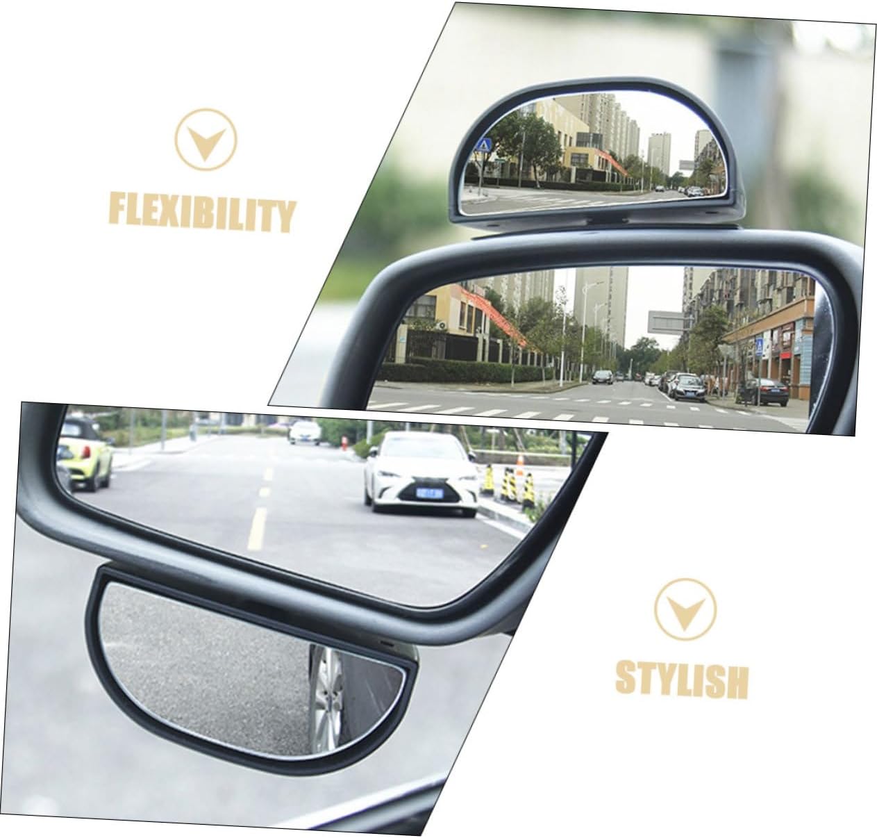 2pcs Adjustable Multi-function Side Mirror Rotatable Wide-angle Car Accessory for Enhanced Safety and Visibility Compatible Left Right Sides Easy Installation