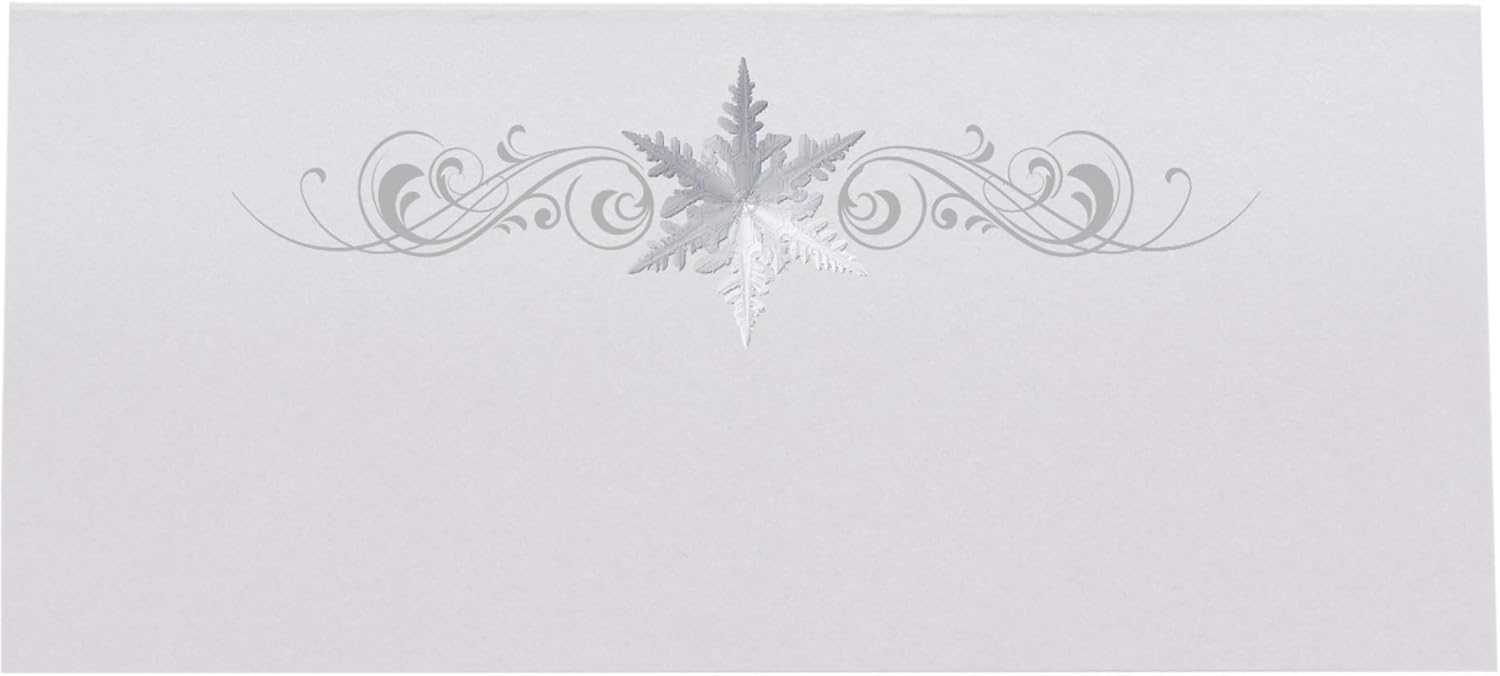 Christmas and Holiday Snowflake Twirl Printable Place Cards, Set of 150 (25 Sheets), Laser & Inkjet Printers - Wedding, Party, Dinner, and Special Events - Made in the USA