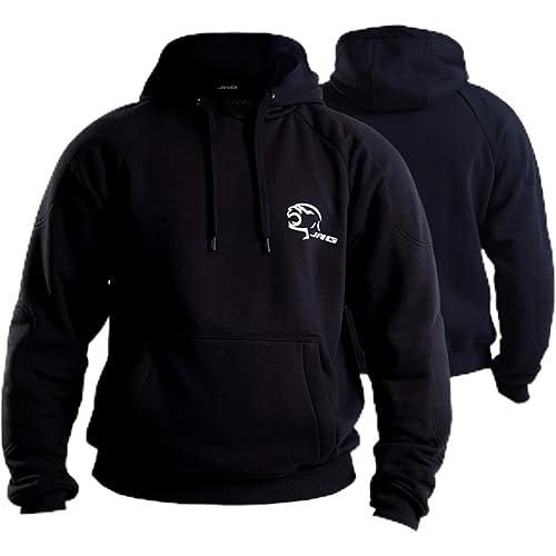 J.A.G. Motorcycle Protective Hoodie for Men – Armored Riding Jacket w/Aramid Lining for impact | All-Season Hoodie Sweater