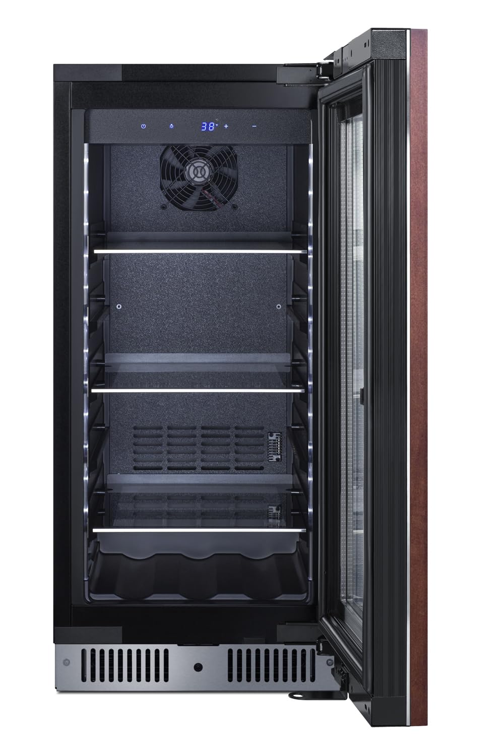Summit 15” Beverage Center, 2.6 Cu.Ft. Capacity, Stainless Steel & Glass- Cl156bv1 on Fridge.com - View 3