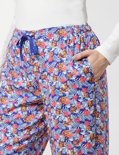 Image of Van Heusen Women's Printed Lounge Pants | Drawstrings & Side Pockets | Ultra Soft Fabric | Relaxed Fit | At home pyjamas | Everyday Comfort | Printed | Style 55306 | Available in Pack of 1 & 2