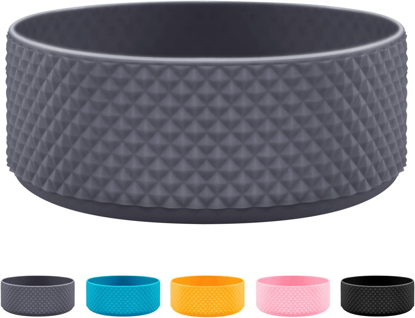 GLINK Bottle Boot, Compatible with Hydro Flask 2.0 Wide Mouth 64 oz Water Bottle and Others, Silicone Water Bottle Protector, Anti-Slip Flex Boot with Diamond Texture, Protective Bottom Sleeve Cover