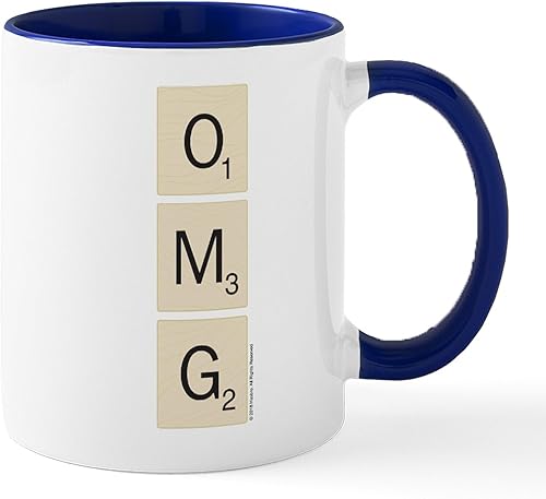 Miniatura 48 de CafePress Scrabble Champion - Taza de café de cerámica (11.0 fl oz) 2-Blanco/Negro Interior - Scrabble Champion,Blanco - Logo,Blanco - Logo