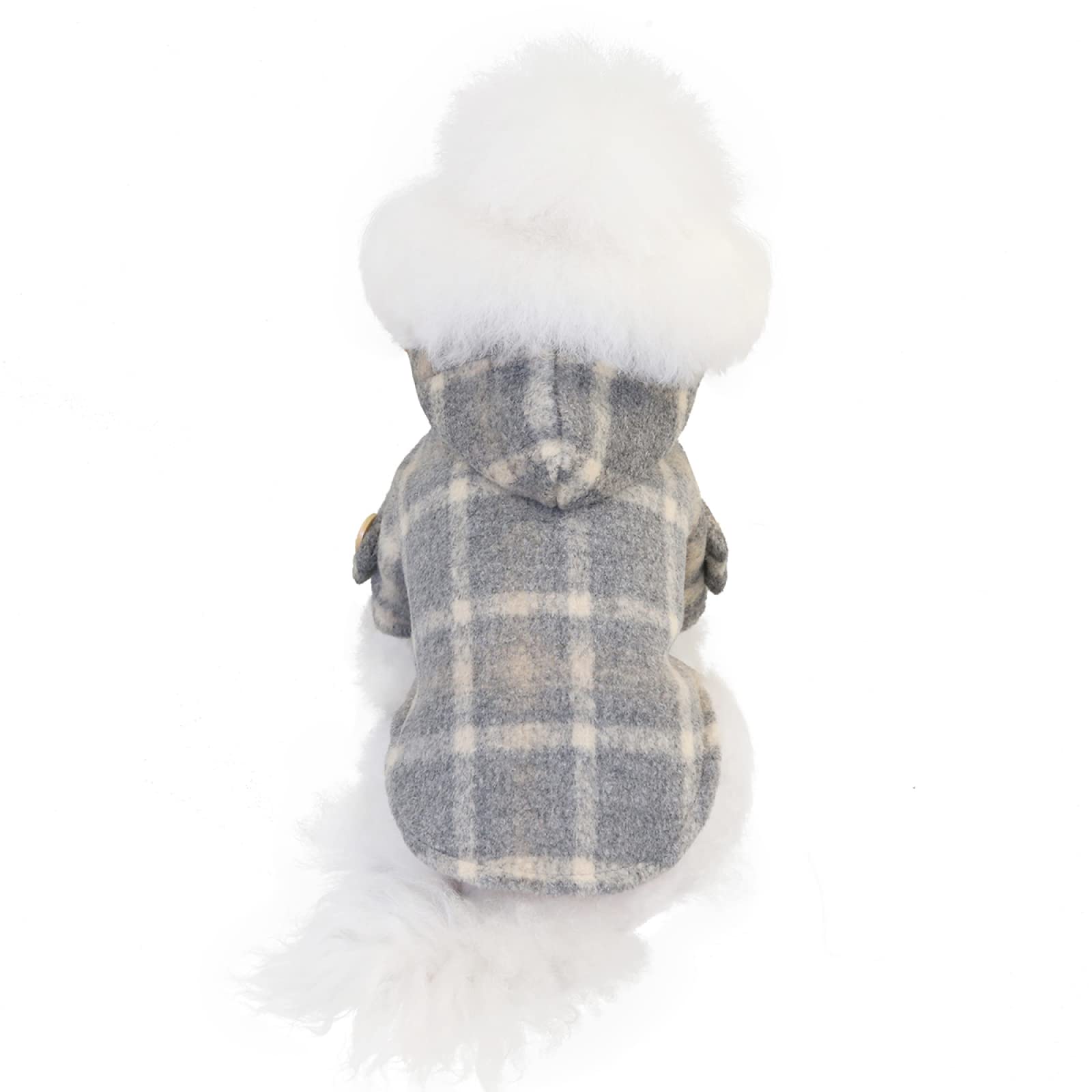 Vêtement chien frileux contre le vent glacial manteau écossais kaki M