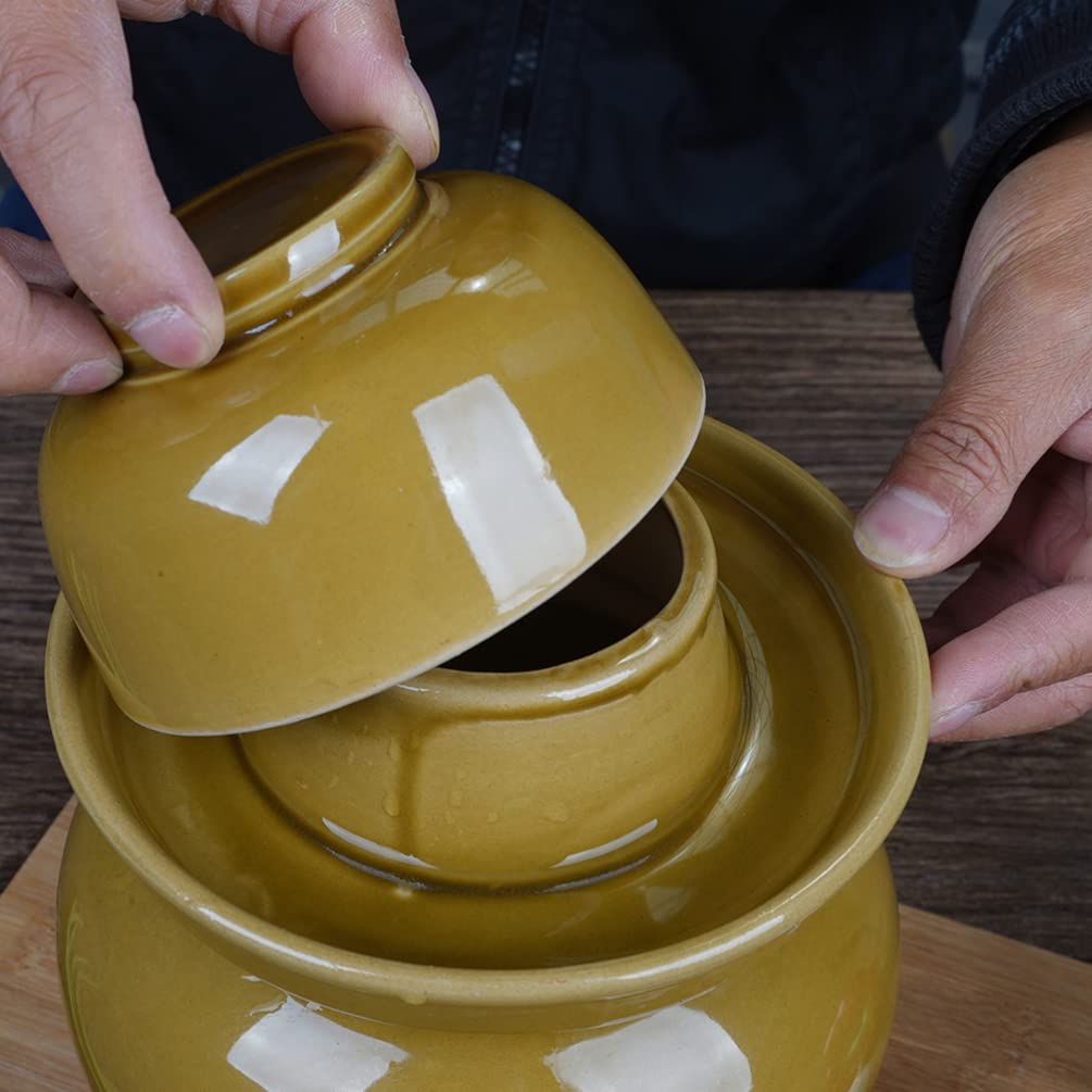 Słoik fermentacyjny Garnek fermentacyjny z pokrywką z uszczelką wodną Ceramiczny słoik na kiszonki Pojemnik kuchenny Słoik na kiszonki Paocai
