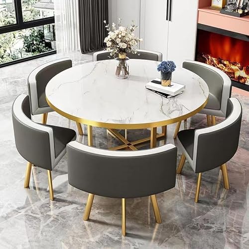 AIYI HOME �_�C�j���O�Z�b�g 6�l�p ��c�e�[�u�� �H��Z�b�g �ی^�e�[�u���Z�b�g �_�C�j���O�e�[�u��+�֎q 7�_�Z�b�g 6�l�|�� �e�[�u��1�_ �`�F�A6�r �ȃX�y�[�X �~�` �J�t�F�[�e�[�u�� �I�t�B�X�e�[�u���Z�b�g ���ڃZ�b�g �}���� ���r���O 