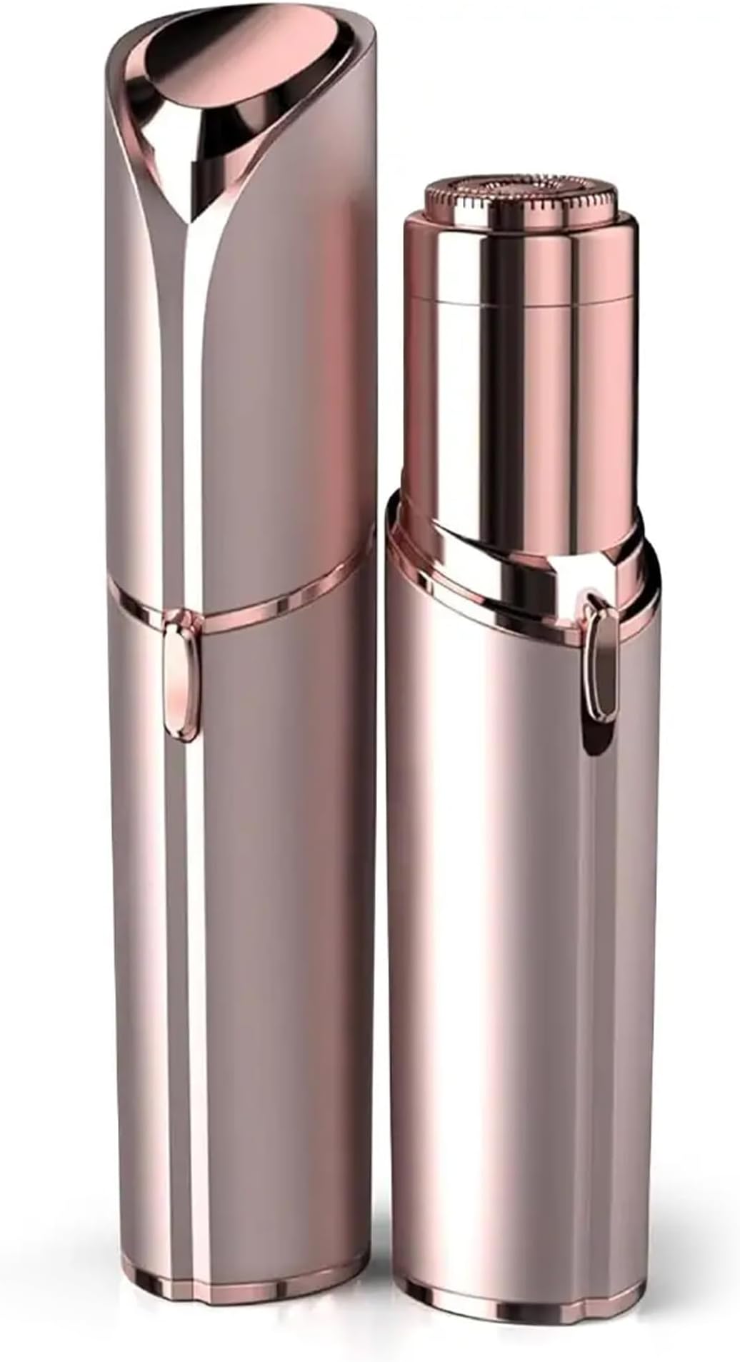 Facial Hair Removal for Women: Electric Hair Removal Device - Rechargeable Painless face Razor for Chin Upper Lip Peach Fuzz with Light (Gold)