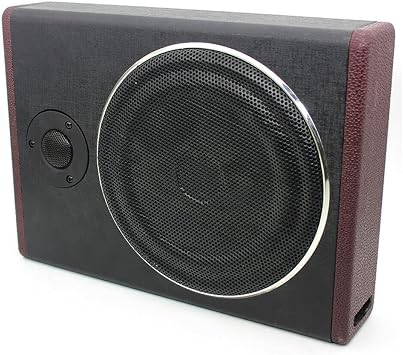 8 Inch Ultra Slim Active Car Subwoofer, 600w Compact Underseat Bass with Amplifier, Flat Car Underseat Audio Sub Bass Box Underseat Bass Speaker for Car and Motorhome