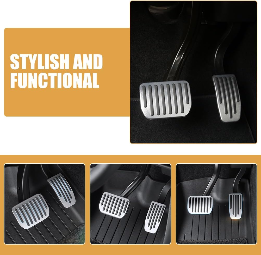 Car Pedal Pads Gas Pedal Extender Cover Pedal Extenders for Cars Brake Pedal Pad Cover Auto Aluminum Pedal Covers Accessories Non-Slip Pedals Accessories