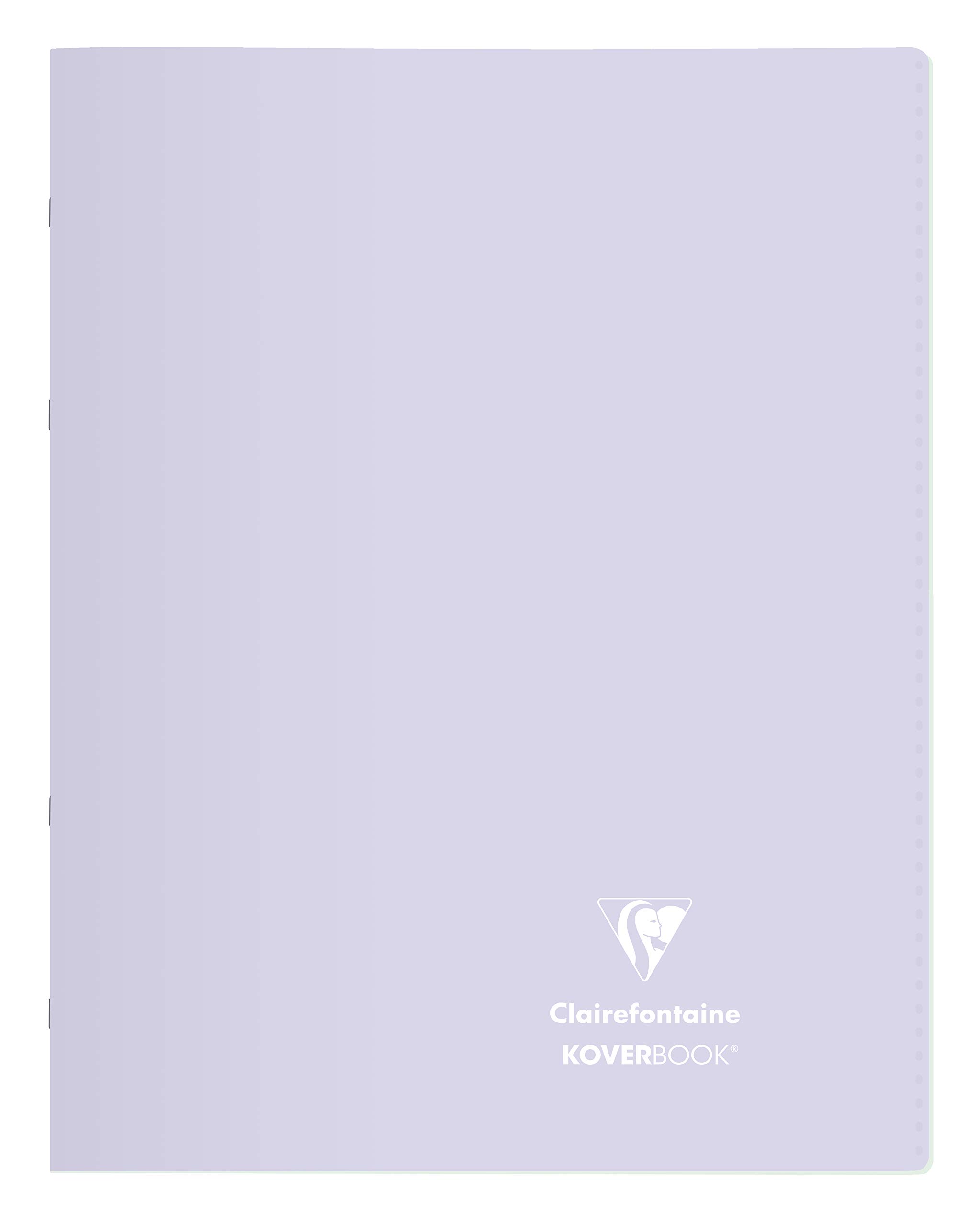 Clairefontaine 981481C Lot de 10 Cahiers Agrafés Koverbook Blush - 24x32 cm - 96 Pages Grands Carreaux - Papier Blanc 90 g - Couverture Polypro Opaque - Couleurs Aléatoires