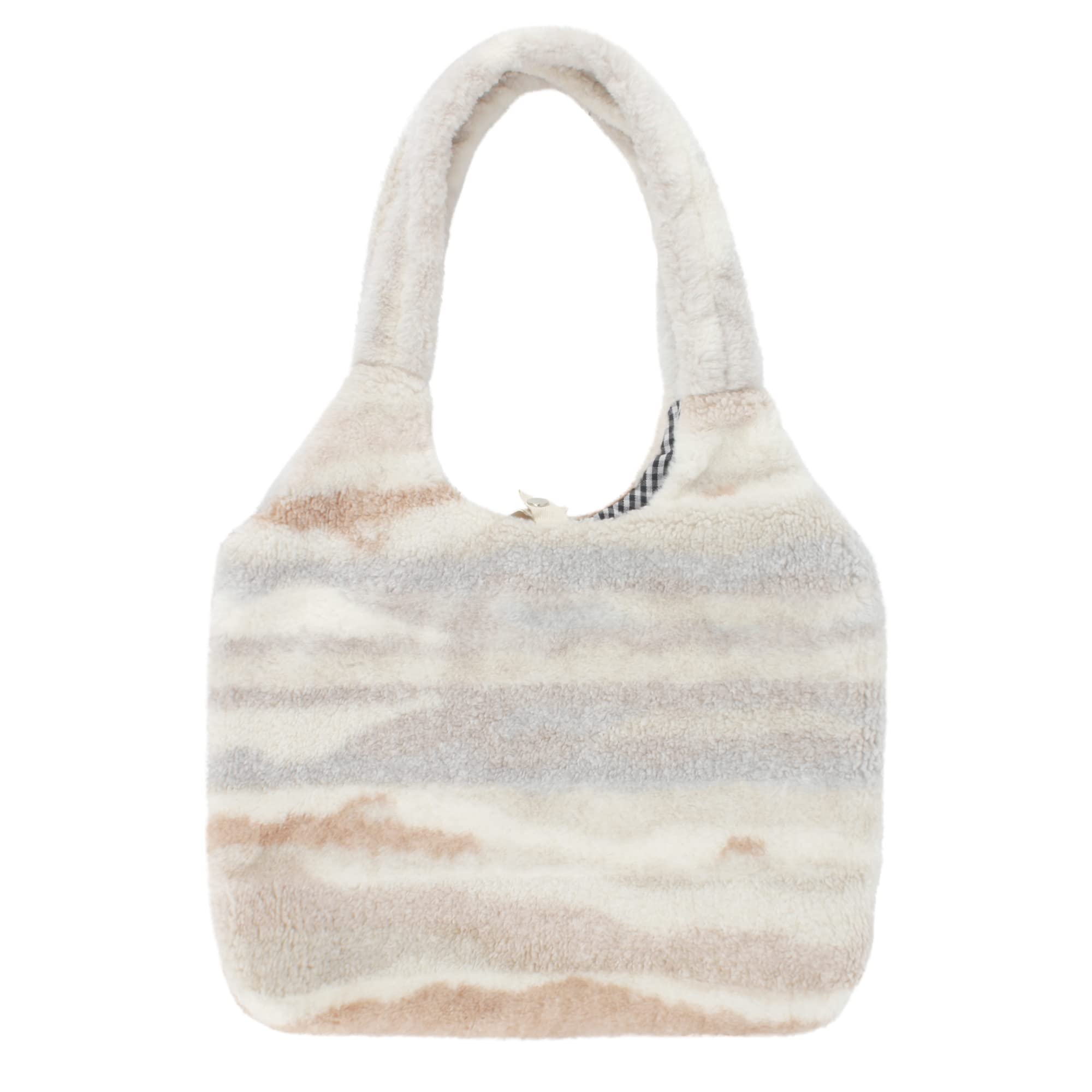 Faux Fur Tote Bag for Women Girl Plush Shoulder Handbags Furry Purse Fluffy Tote Bag for Autumn and Winter