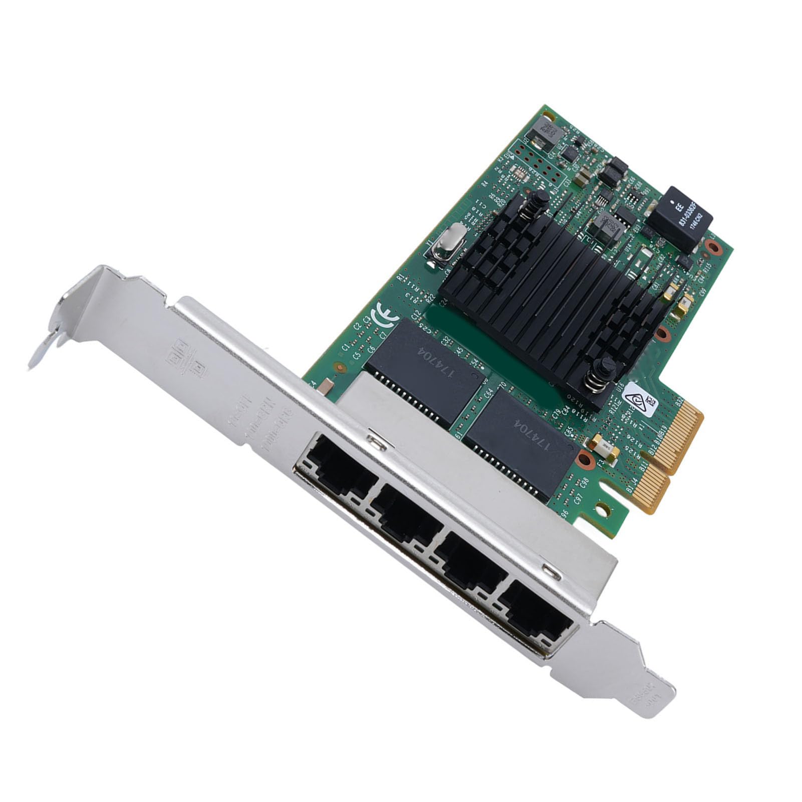 Fabater Adattatore Server Ethernet I350-T4 Scheda di Rete Gigabit PCIE a Quattro Porte Ad Alte Prestazioni per Server 10 100 1000 Mbps