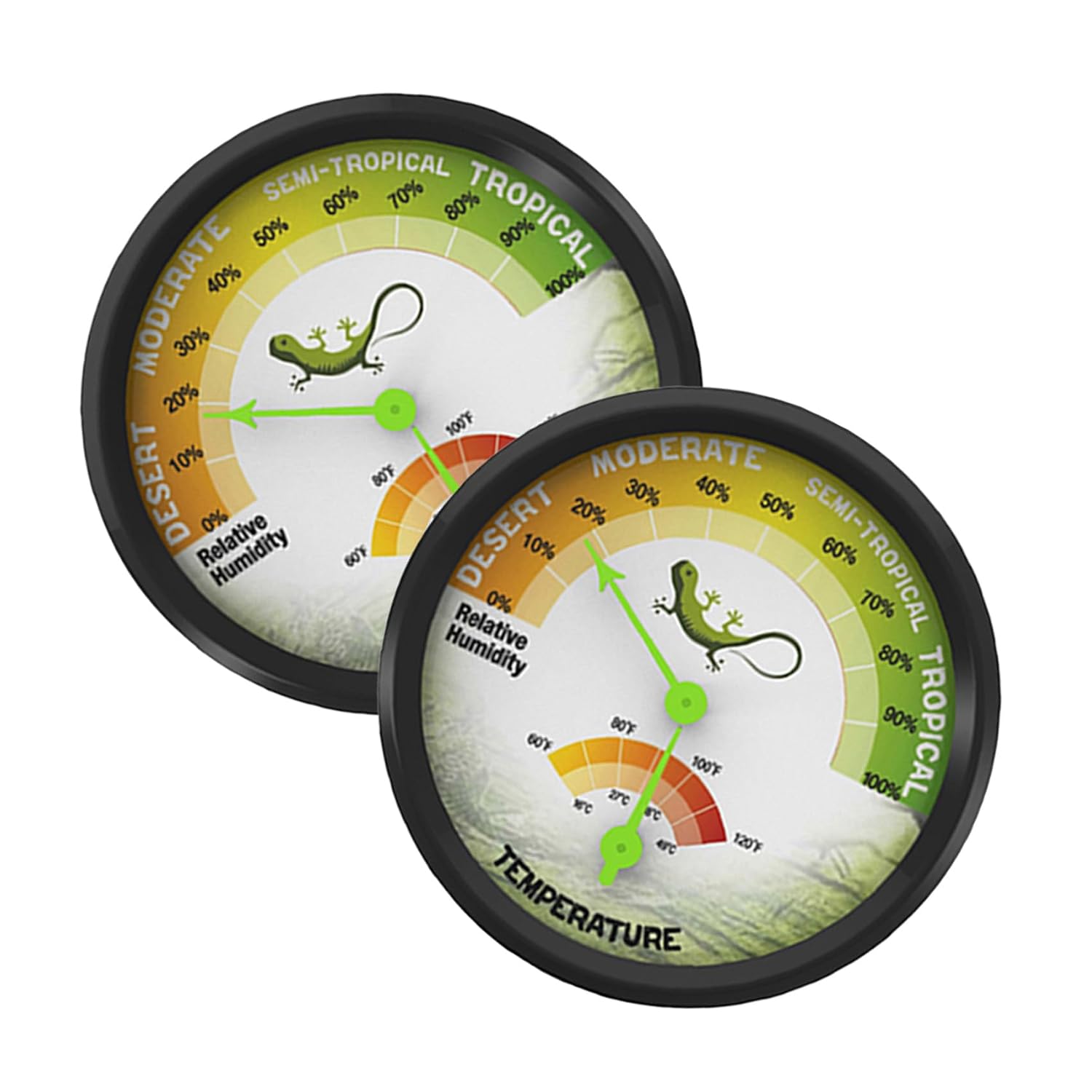 Reptile Thermometer Hygrometer 2pcs for Vivarium and Snake Cage