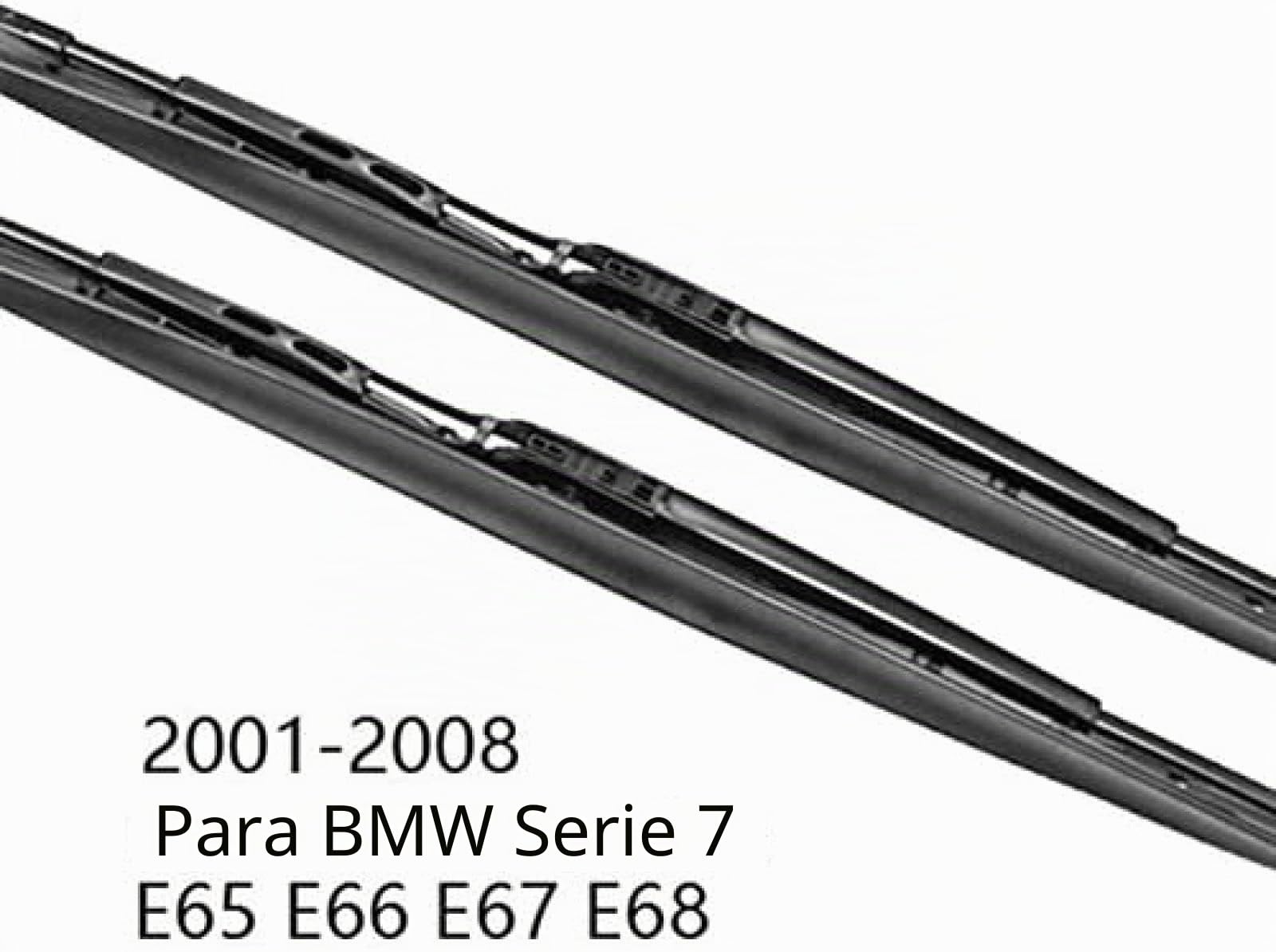 Juego de escobillas limpiaparabrisas, para BMW Serie 7 E65 E66 E67 E68 F01 F02 F03 F04 730i 735i 740i 745i 750i 760i 730d 740d 745d 730iParaLi (Color : para(E65) 2001-2008)