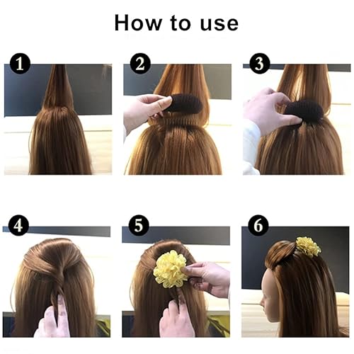 Miniatura 4 de 2 piezas encantadoras inserciones de volumen Bump It Up Peine Do Beehive Hair Stick Bun Maker Tool Accesorios de peinado para mujeres Lady Girl