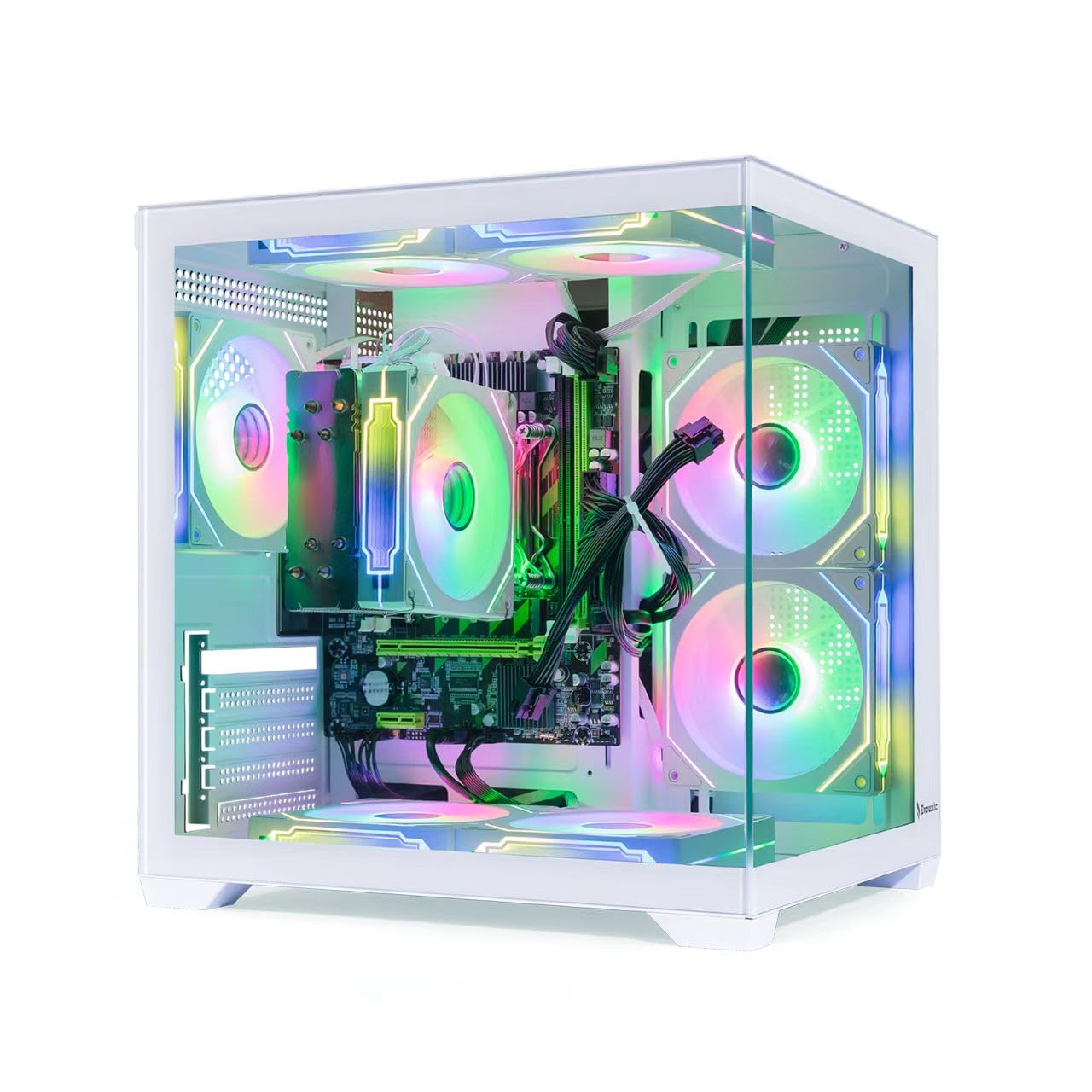 HERB GARDEN USA Esports Gaming PC - Ryzen 5 5500 6-Core, 16GB DDR4 RAM, Radeon RX 580 8GB