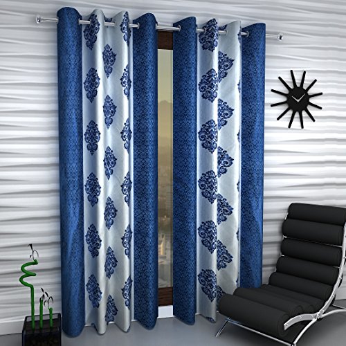 Image of Home Sizzler WHT DMK Set of 4 Window Curtain - 5 Feet Long