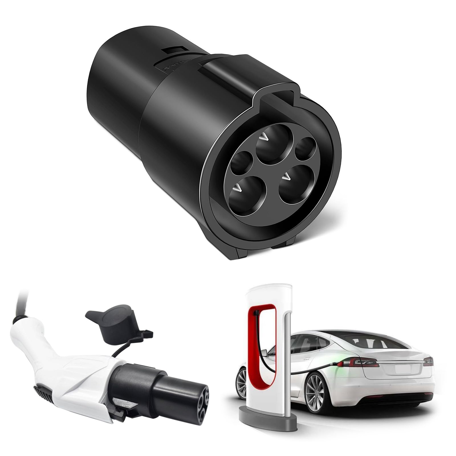 Amazon | S X 3 J1772 電気自動車高速充電ガンコネクタ変換ソケットに