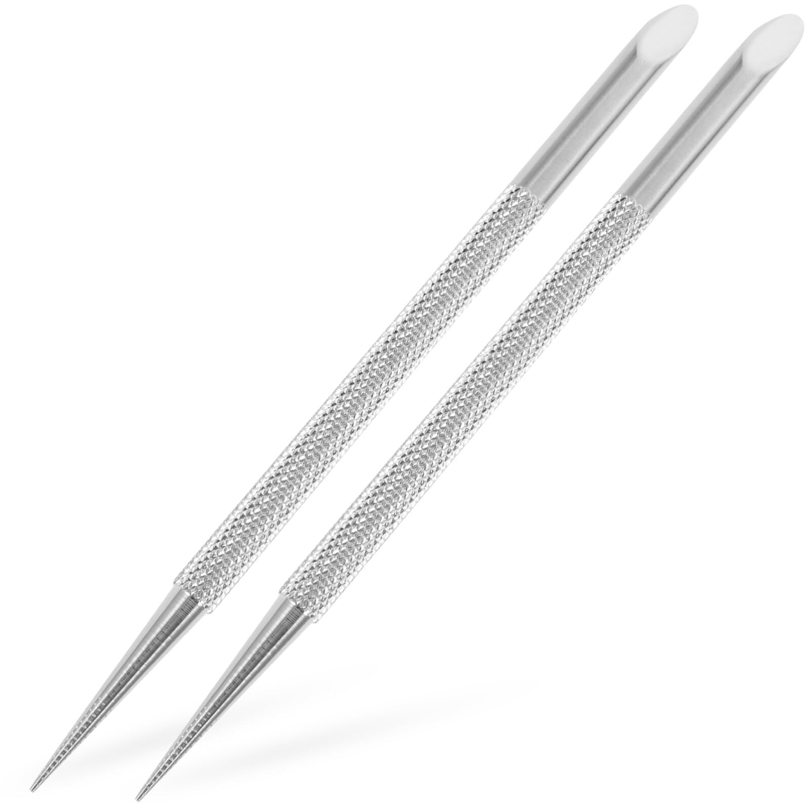 Luxshiny 2pcs Cuticle Pusher Tool Cuticle Remover Nail Polish Tools Stainless Steel Gel Fingernails Polish Peeler Manicure Tool Pedicure Cleaner For Fingernail Toenail-image-21