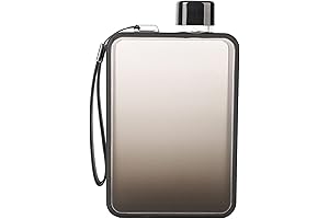 13OZ Flat Water Bottle A5, Portable Travel Mug, Slim Handbag Cold Flask